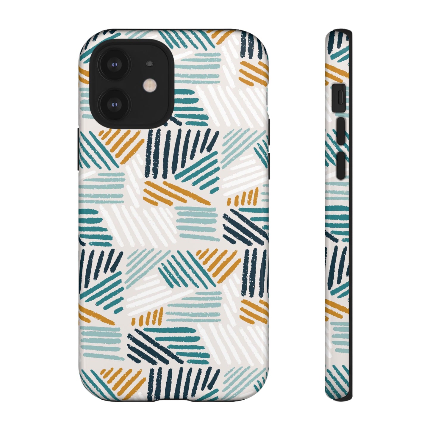Stylish Tough Phone Case with Geometric Design
