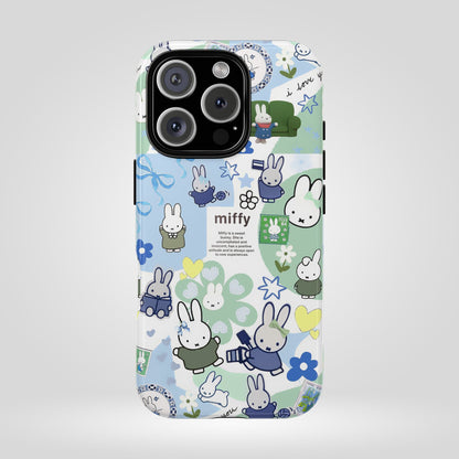 Cute Miffy Tough Phone Case - iPhone, Samsung Stylish Design for Bunny Lovers