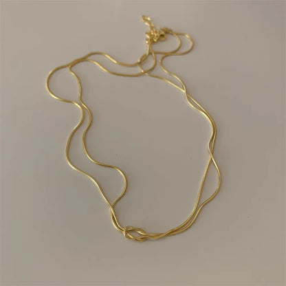 Titanium Steel Knotted Necklace - Roe Creation