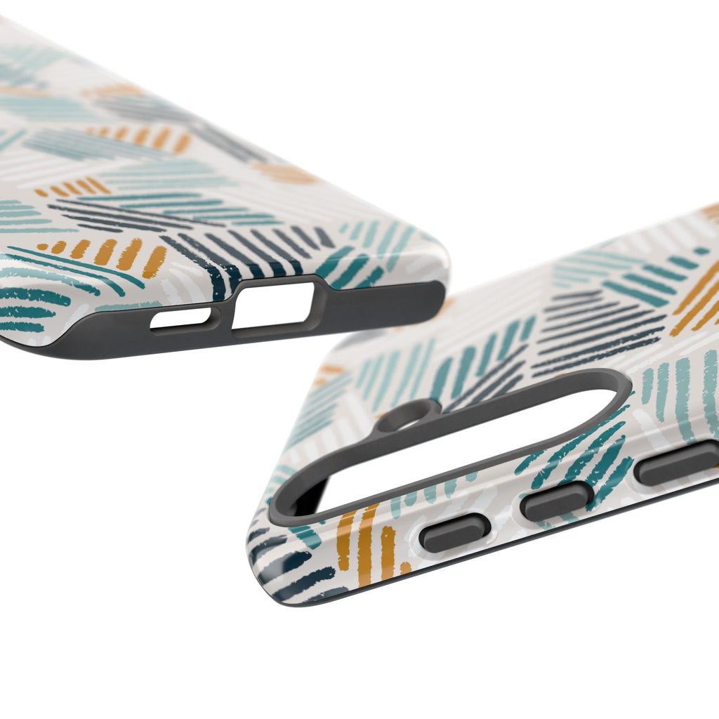Stylish Tough Phone Case with Geometric Design - Roe Creation