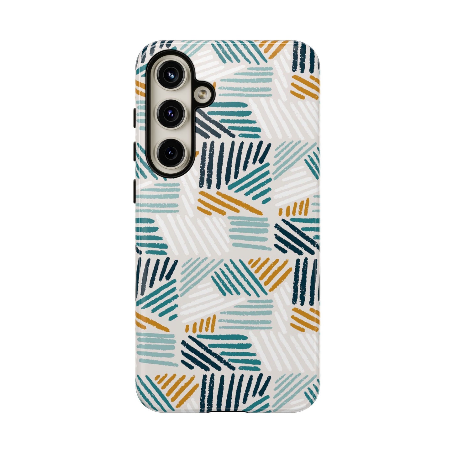 Stylish Tough Phone Case with Geometric Design