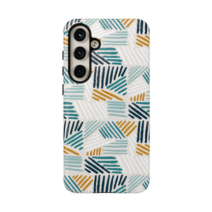 Stylish Tough Phone Case with Geometric Design