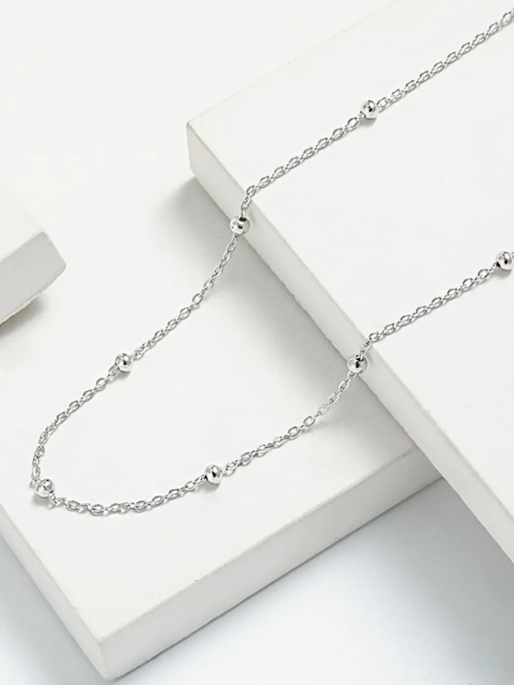 925 Sterling Silver Beaded Necklace - Roe Creation
