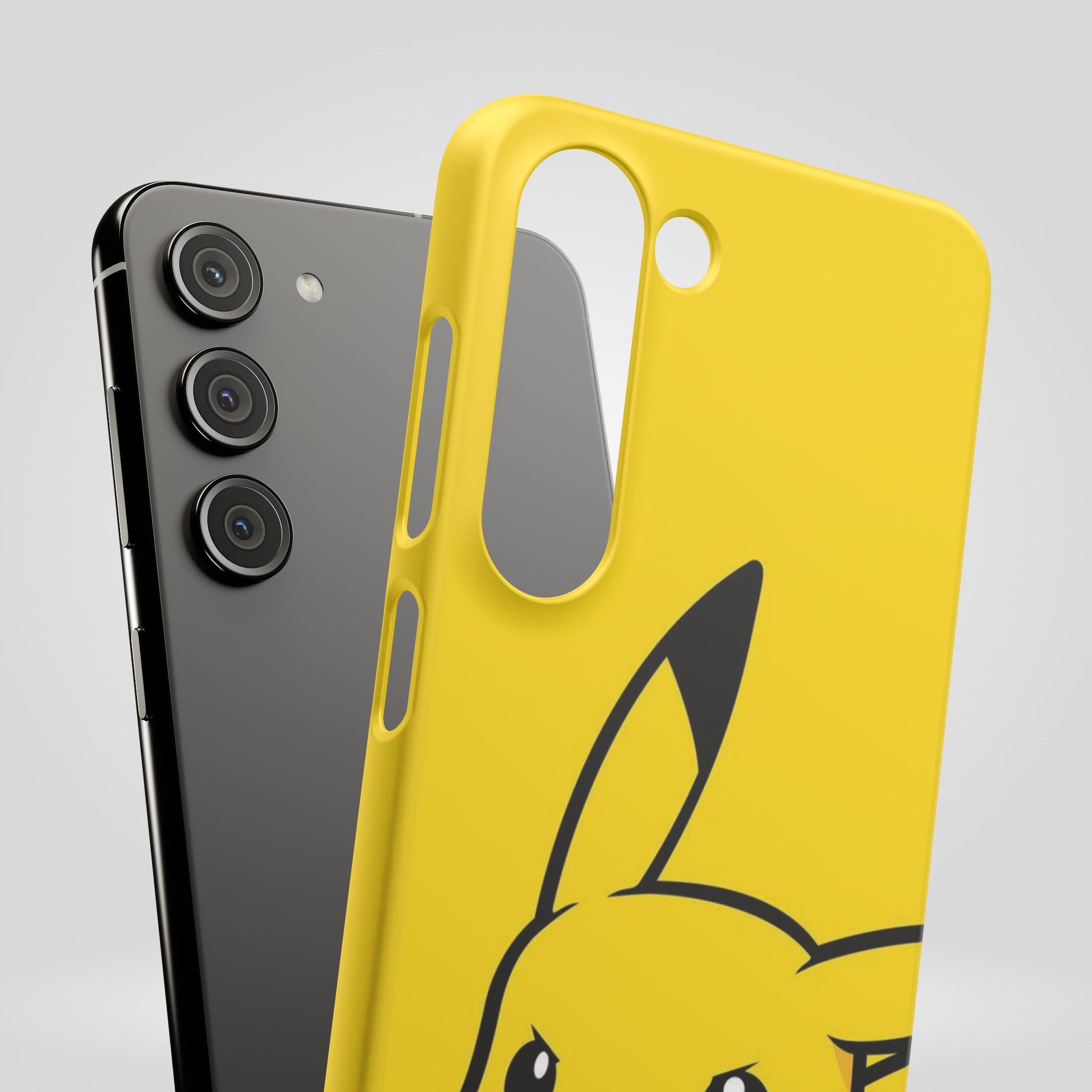 Pikachu Phone Case, Pokemon Phone Case, Snap Cases, Cartoon, Yellow, iPhone, Samsung - Roe Creation