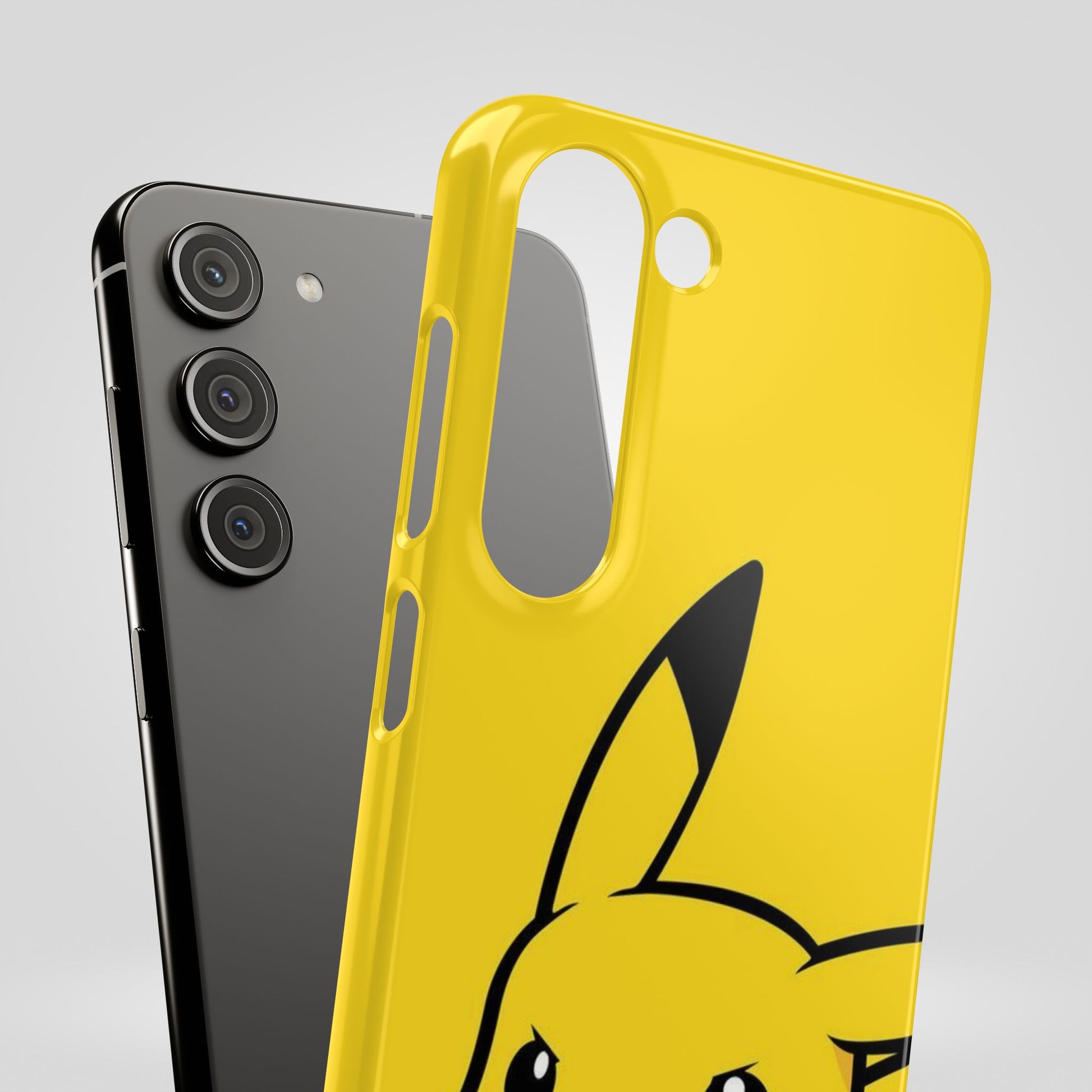 Pikachu Phone Case, Pokemon Phone Case, Snap Cases, Cartoon, Yellow, iPhone, Samsung - Roe Creation