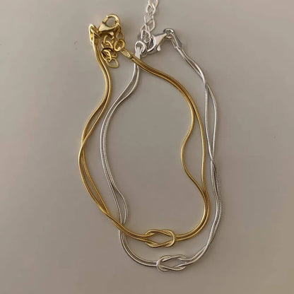 Titanium Steel Knotted Necklace - Roe Creation