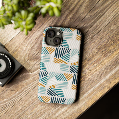 Stylish Tough Phone Case with Geometric Design