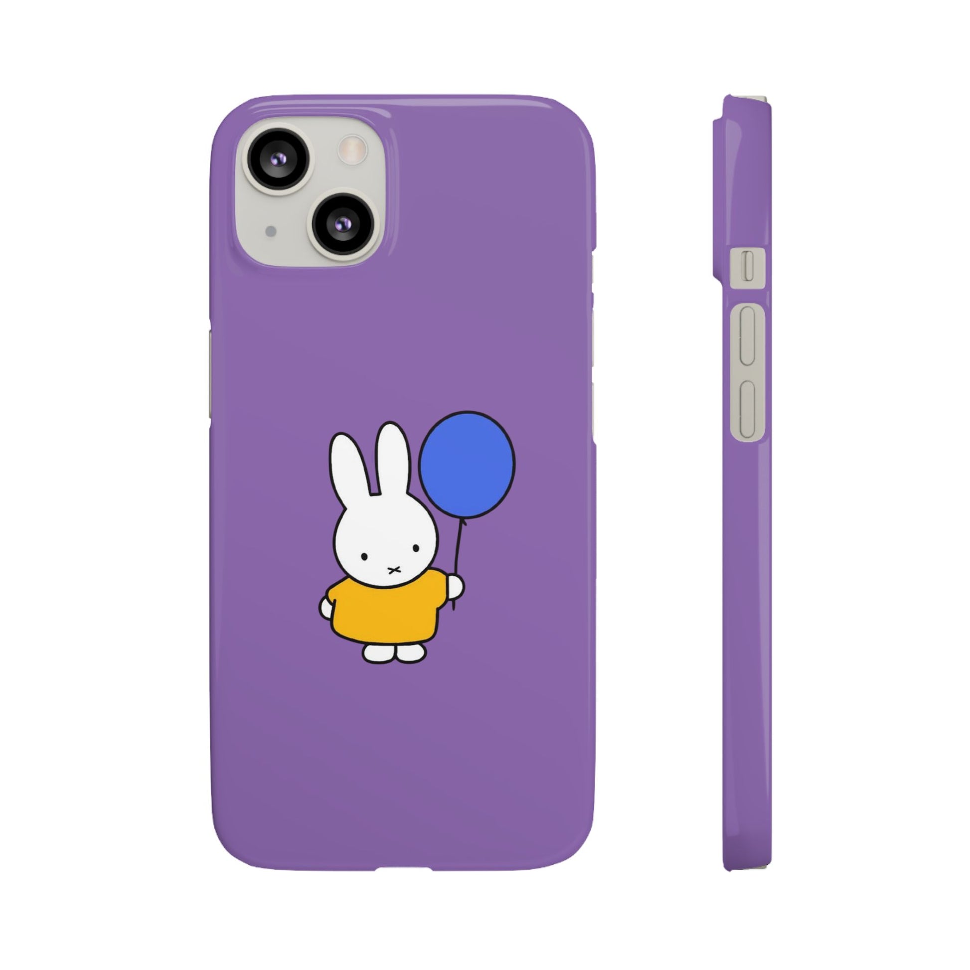 Miffy Phone Case, iPhone, Samsung Snap Case - Cartoon Fun Purple Phone Accessory for Kids and Adults - Roe Creation
