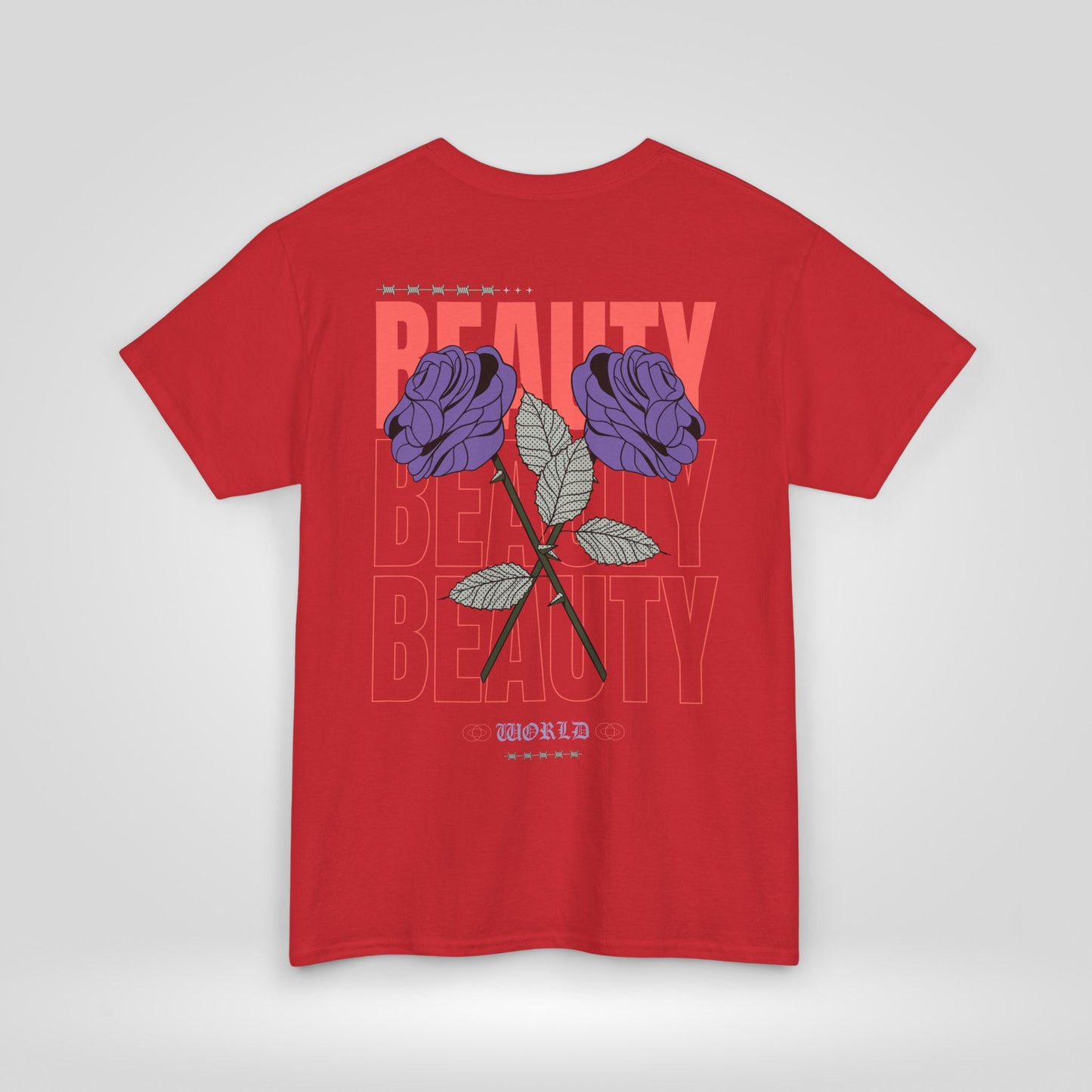 Beautiful Blooms Unisex Heavy Cotton Tee - Flower Graphics, Stylish Shirt, Gift for Her, Trendy Casual Wear, Art Lover Apparel - Roe Creation