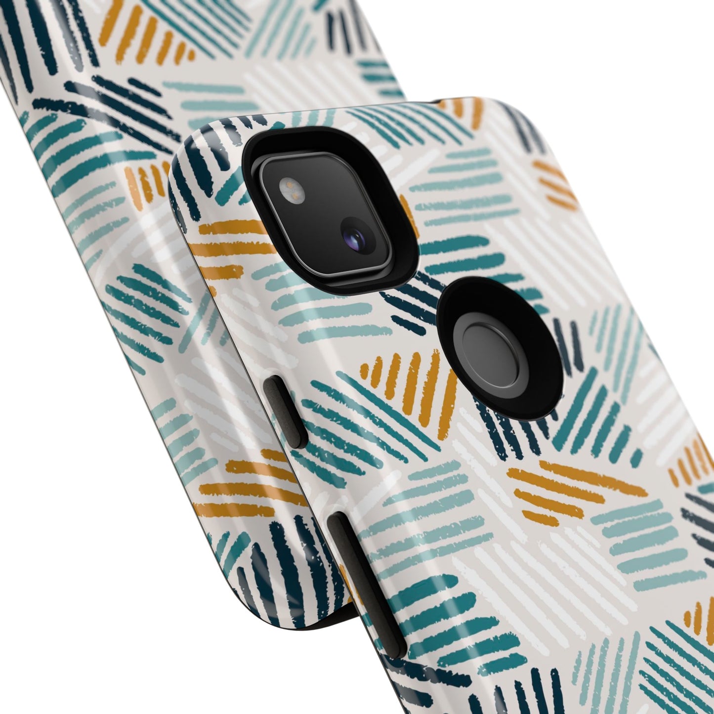 Stylish Tough Phone Case with Geometric Design