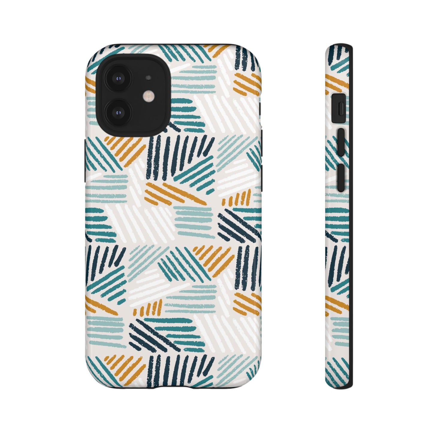 Stylish Tough Phone Case with Geometric Design
