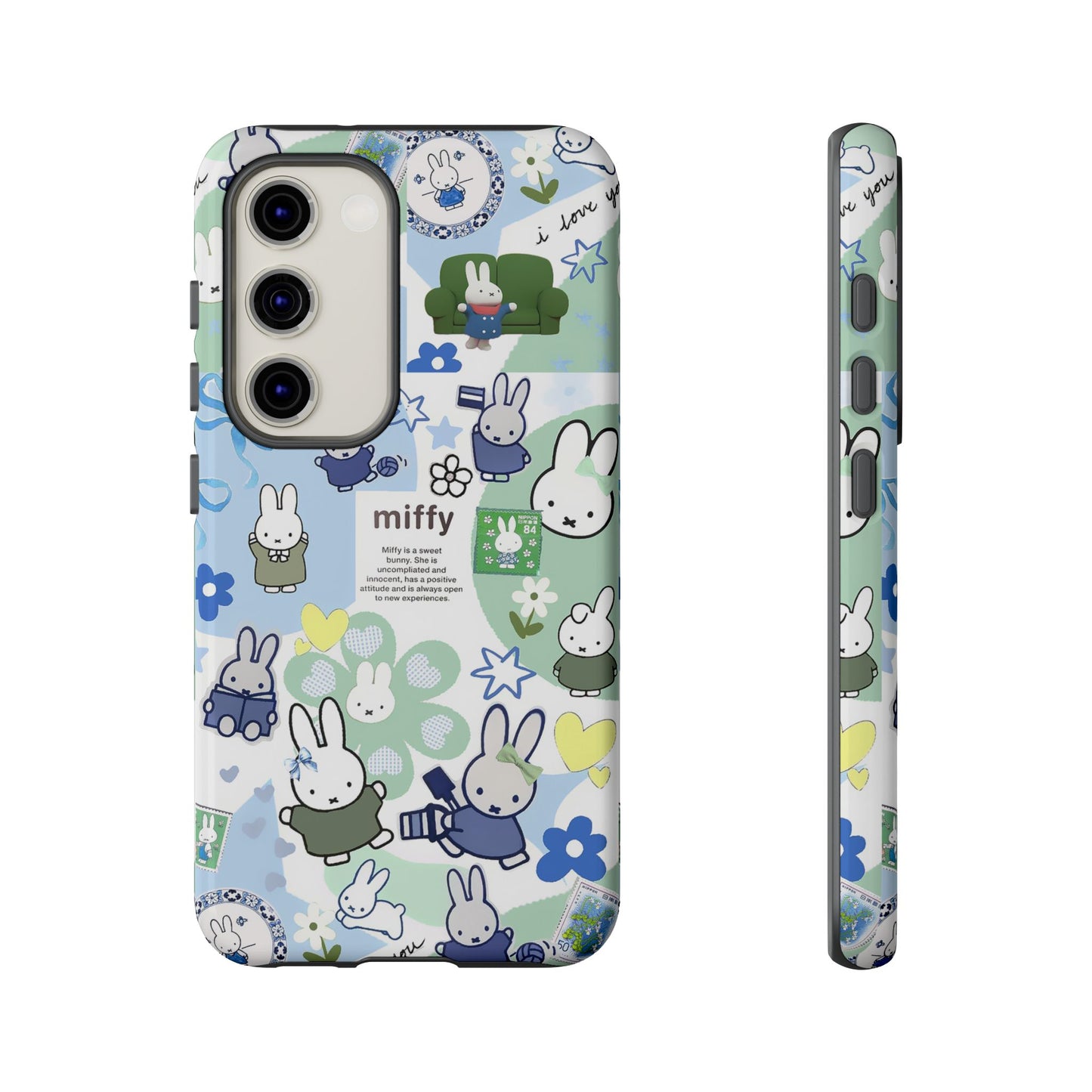 Cute Miffy Tough Phone Case - iPhone, Samsung Stylish Design for Bunny Lovers