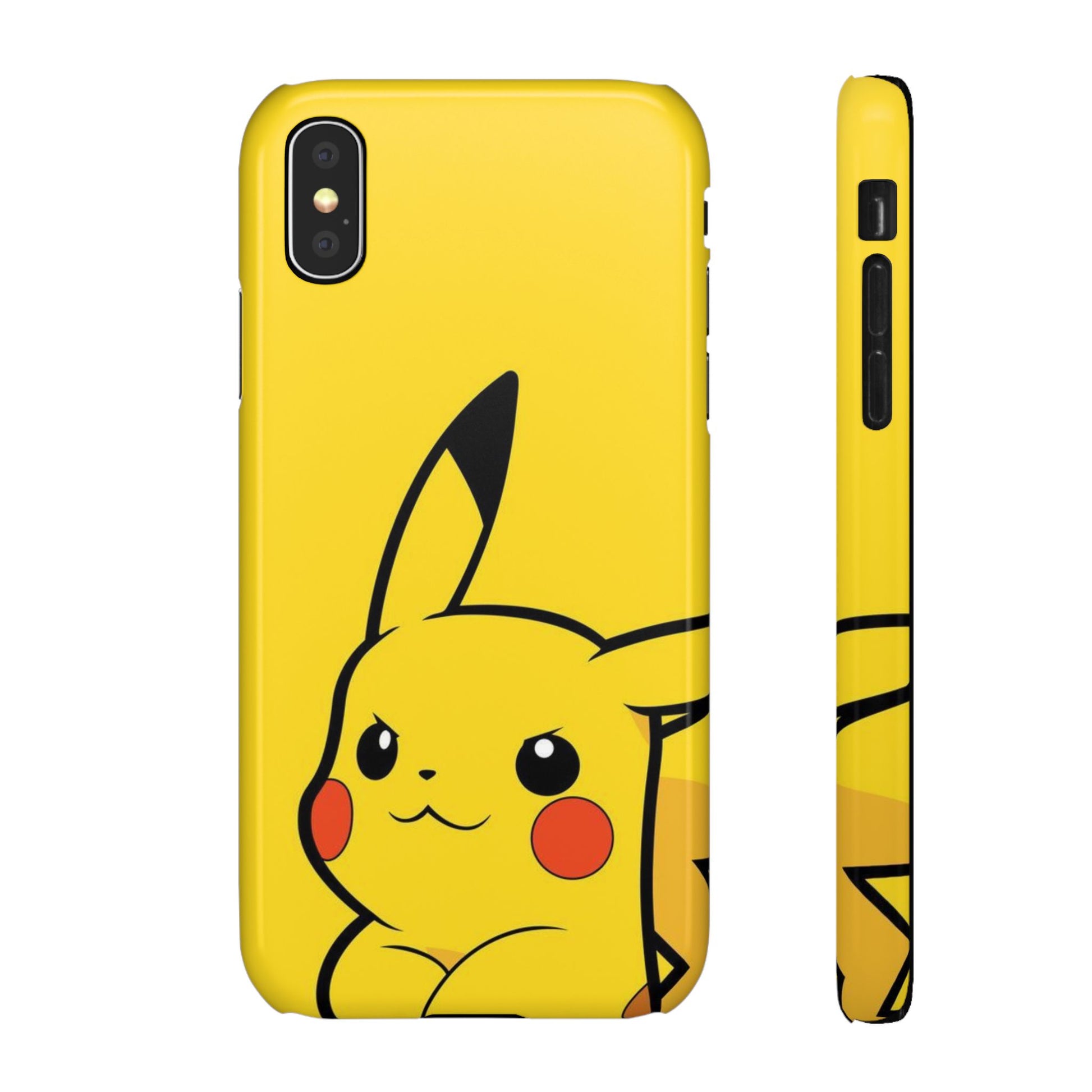 Pikachu Phone Case, Pokemon Phone Case, Snap Cases, Cartoon, Yellow, iPhone, Samsung - Roe Creation