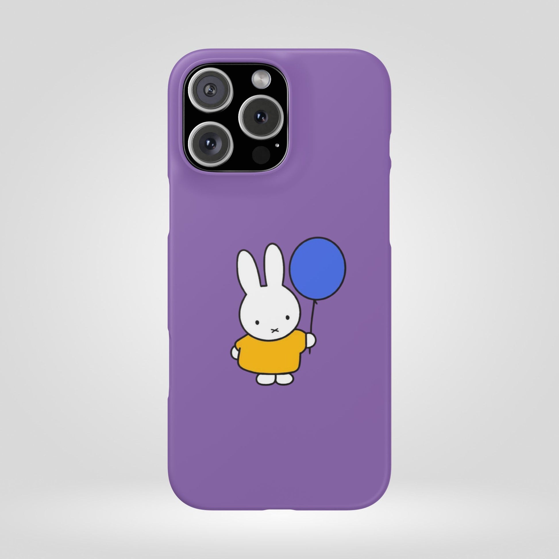 Miffy Phone Case, iPhone, Samsung Snap Case - Cartoon Fun Purple Phone Accessory for Kids and Adults - Roe Creation