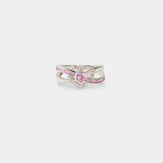 Heart Shape Zircon 925 Sterling Silver Ring - Roe Creation