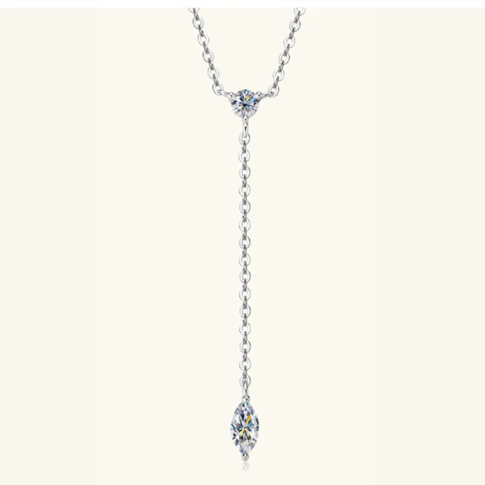 Moissanite 925 Sterling Silver Necklace - Roe Creation