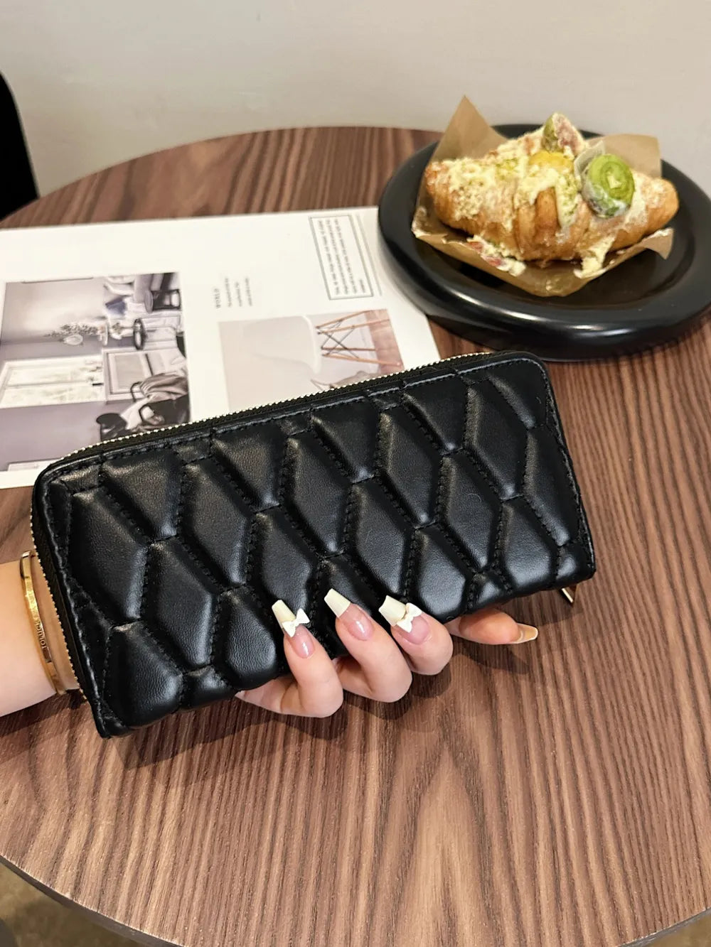 PU Leather Solid Color Wallet - Roe Creation
