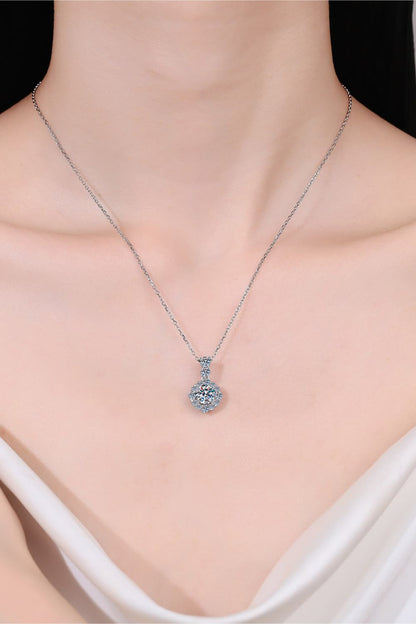 1 Carat Moissanite 925 Sterling Silver Necklace - Roe Creation