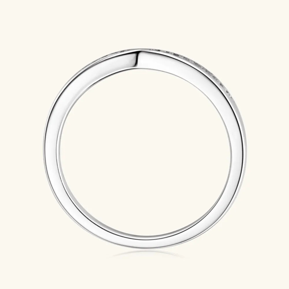 925 Sterling Silver Inlaid Moissanite Ring - Roe Creation