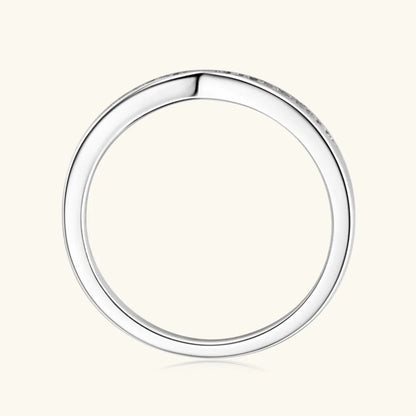 925 Sterling Silver Inlaid Moissanite Ring - Roe Creation