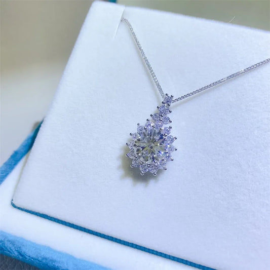 5 Carat Moissanite 925 Sterling Silver Pendant Necklace - Roe Creation