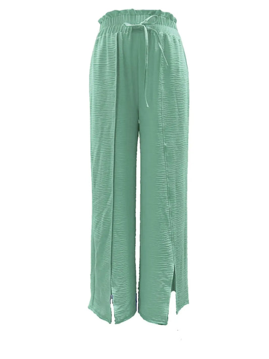 Slit Wide Leg Pants - Roe Creation