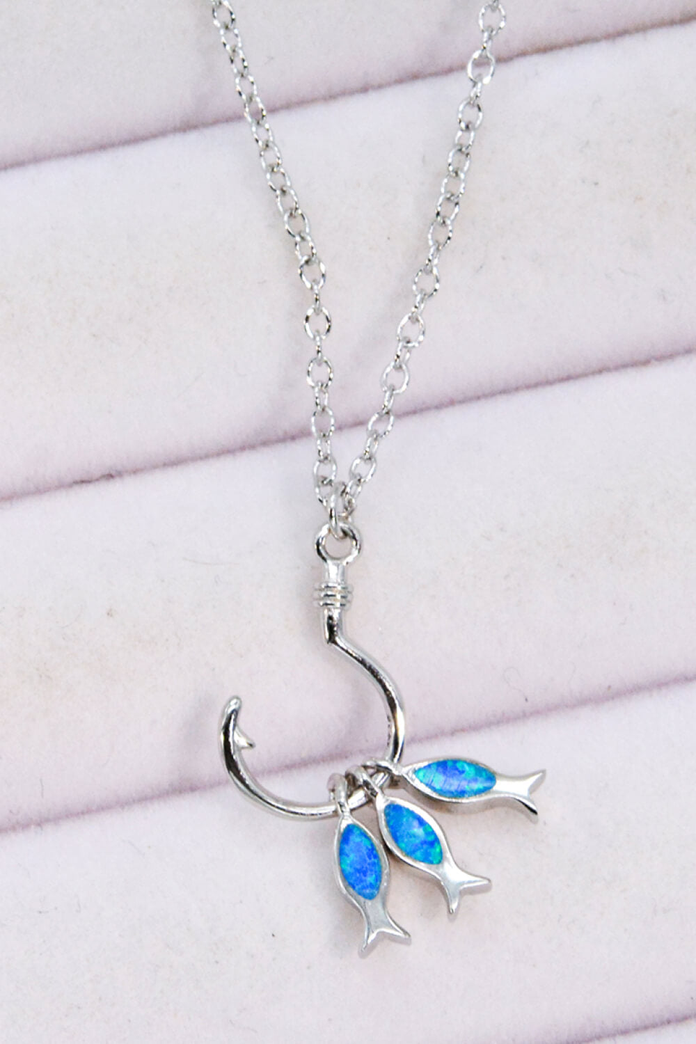 Opal Fish 925 Sterling Silver Necklace - Roe Creation