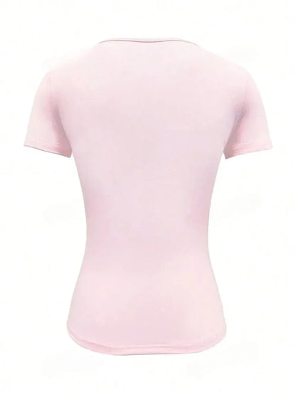 Round Neck Short Sleeve T-Shirt - Roe Creation