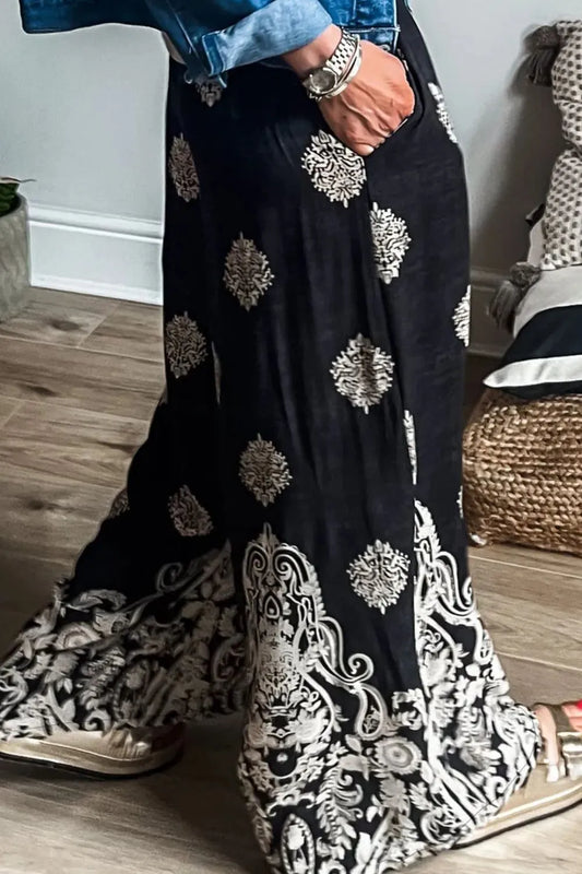 Printed Wide Leg Pants – Comfortable, Stylish & Versatile - Roe Creation