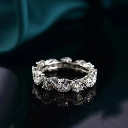Moissanite 925 Sterling Silver Ring - Roe Creation
