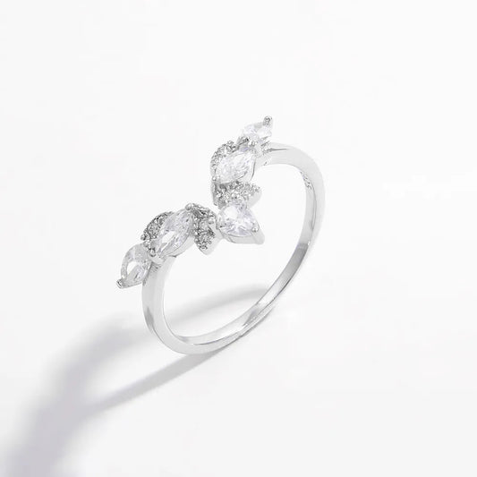 Inlaid Zircon 925 Sterling Silver Ring - Roe Creation