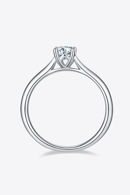 Moissanite 925 Sterling Silver Solitaire Ring - Roe Creation