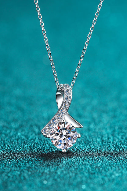 Unique and Chic Moissanite Pendant Necklace - Roe Creation