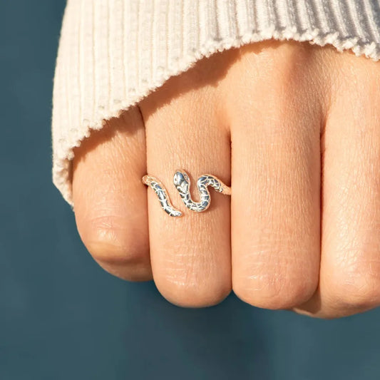 925 Sterling Silver Snake Ring - Roe Creation