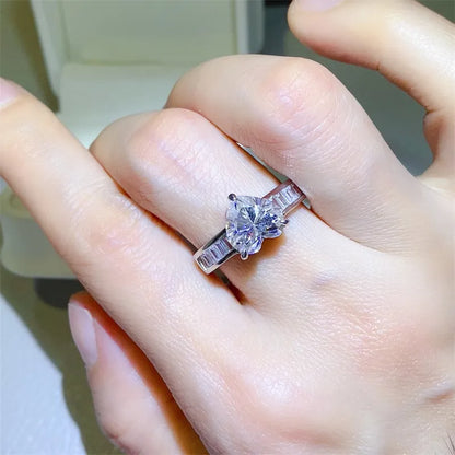 3 Carat Moissanite 925 Sterling Silver Ring - Roe Creation