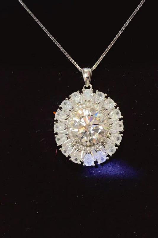 5 Carat Moissanite 925 Sterling Silver Necklace - Roe Creation