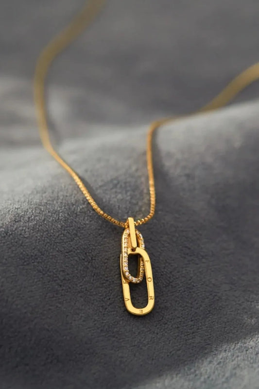 925 Sterling Silver Inland Zircon Necklace - Roe Creation