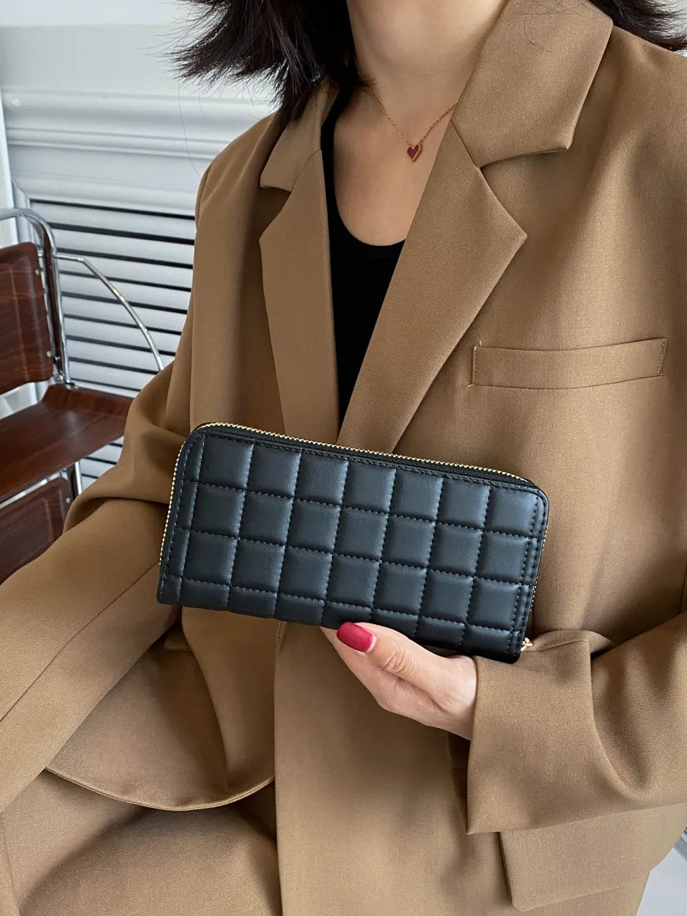 PU Leather Solid Color Wallet - Roe Creation