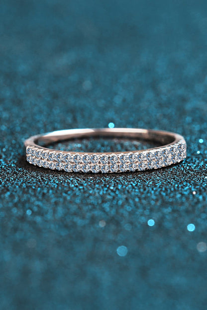 Moissanite 925 Sterling Silver Half-Eternity Ring - Roe Creation