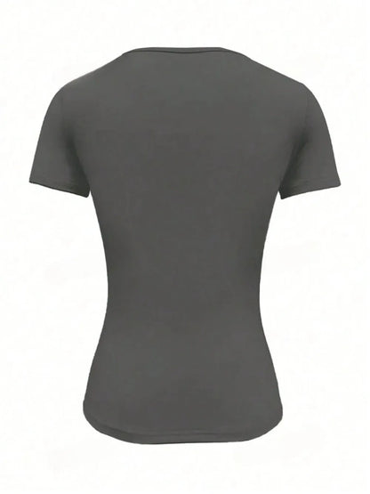 Round Neck Short Sleeve T-Shirt - Roe Creation