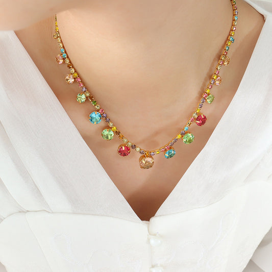 Crystal Copper Chain Necklace - Roe Creation