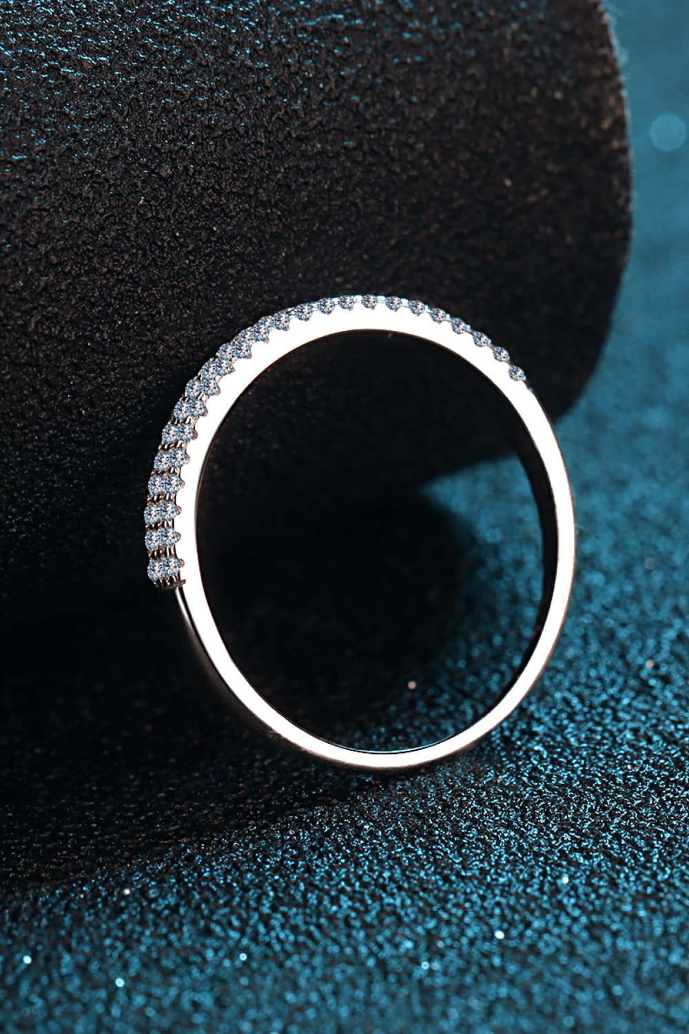 Moissanite 925 Sterling Silver Half-Eternity Ring - Roe Creation