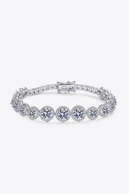 925 Sterling Silver 10.4 Carat Moissanite Bracelet - Roe Creation