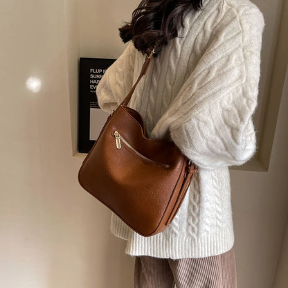 PU Leather Adjustable Strap Shoulder Bag - Roe Creation