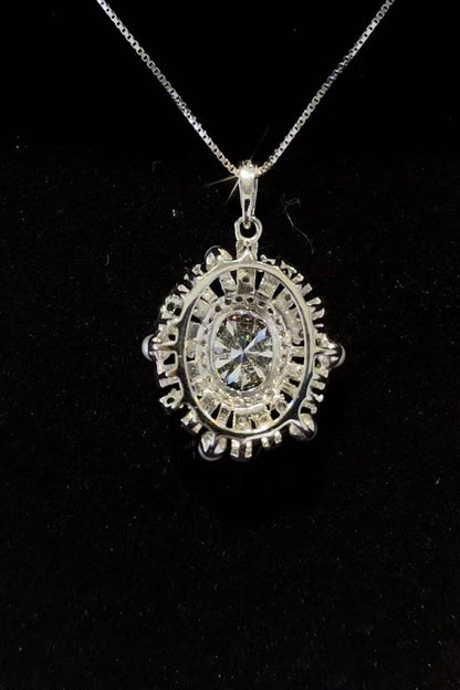 2 Carat Moissanite 925 Sterling Silver Necklace - Roe Creation