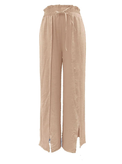 Slit Wide Leg Pants - Roe Creation