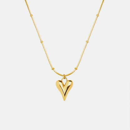 Titanium Steel Heart Pendant Necklace - Roe Creation
