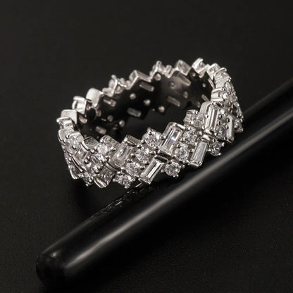 Inlaid Zircon 925 Sterling Silver Ring - Roe Creation