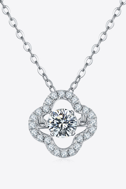 Moissanite Four Leaf Clover Pendant Necklace - Roe Creation