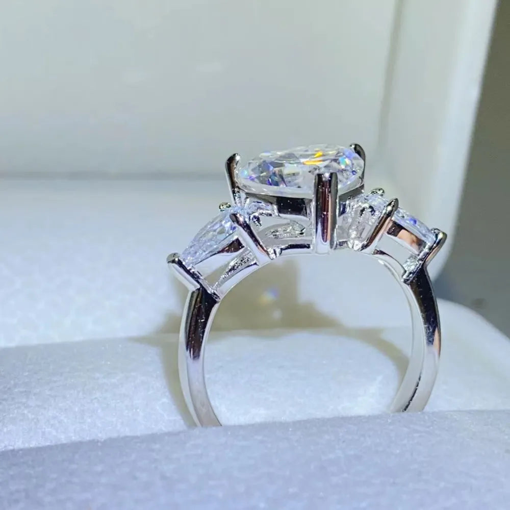3 Carat Moissanite 925 Sterling Silver Ring - Roe Creation